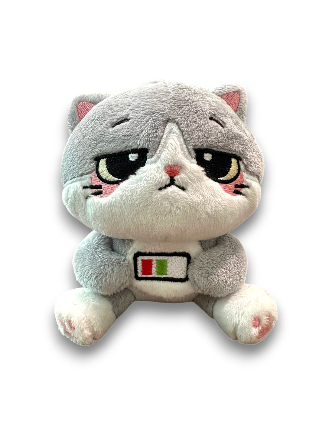 Low Battery Cat plush charm